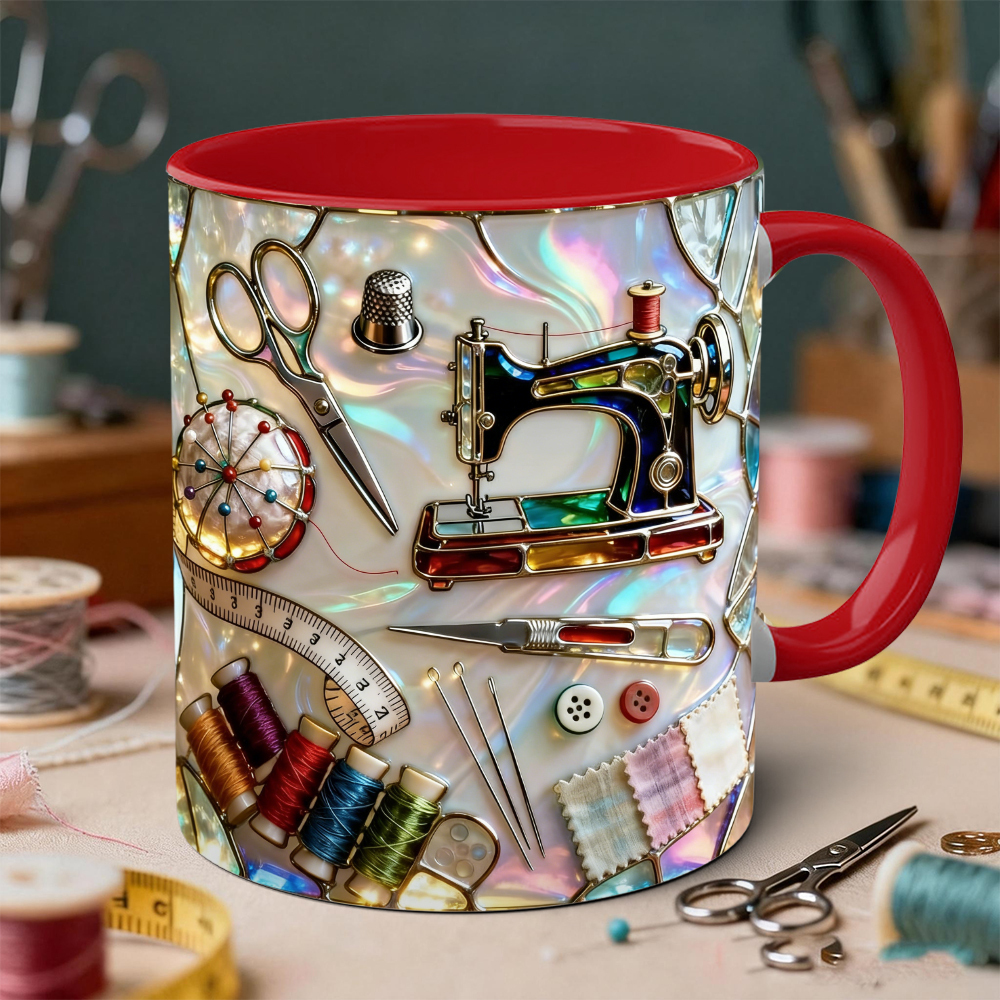 Sewing-Themed Ceramic Mug | WSMug48