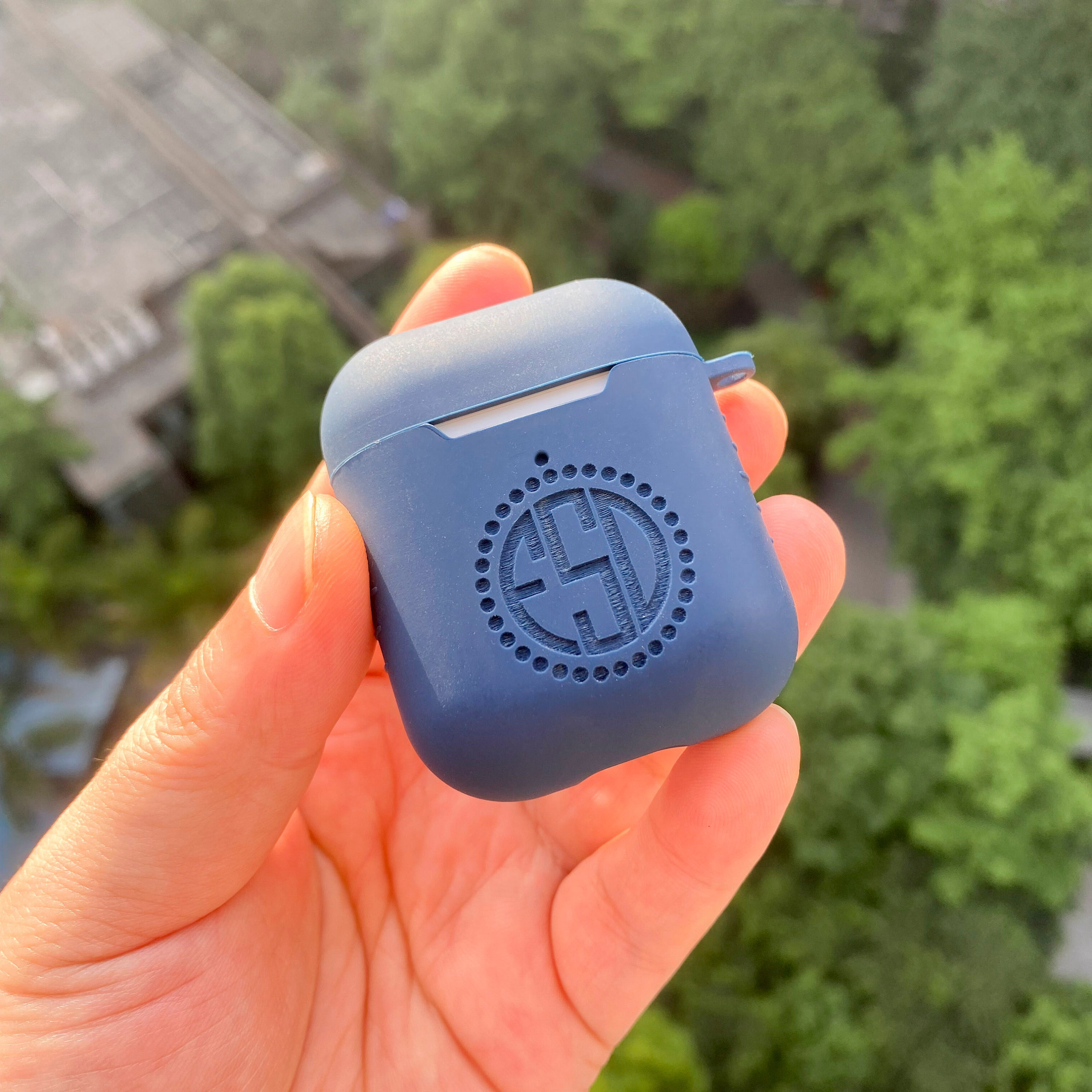 Personalized Silicone AirPod Case with Clip Keychain | OFPod08