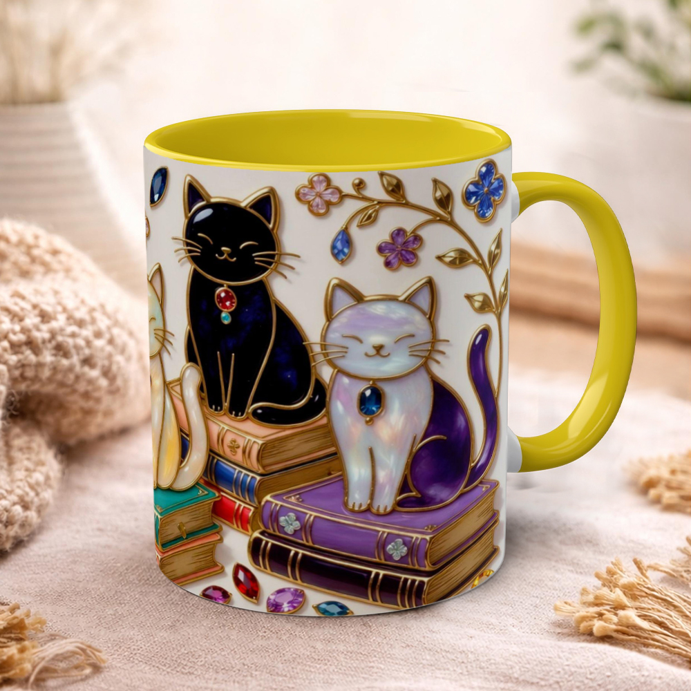 Stained Glass Style Cats Mug | WSMug13