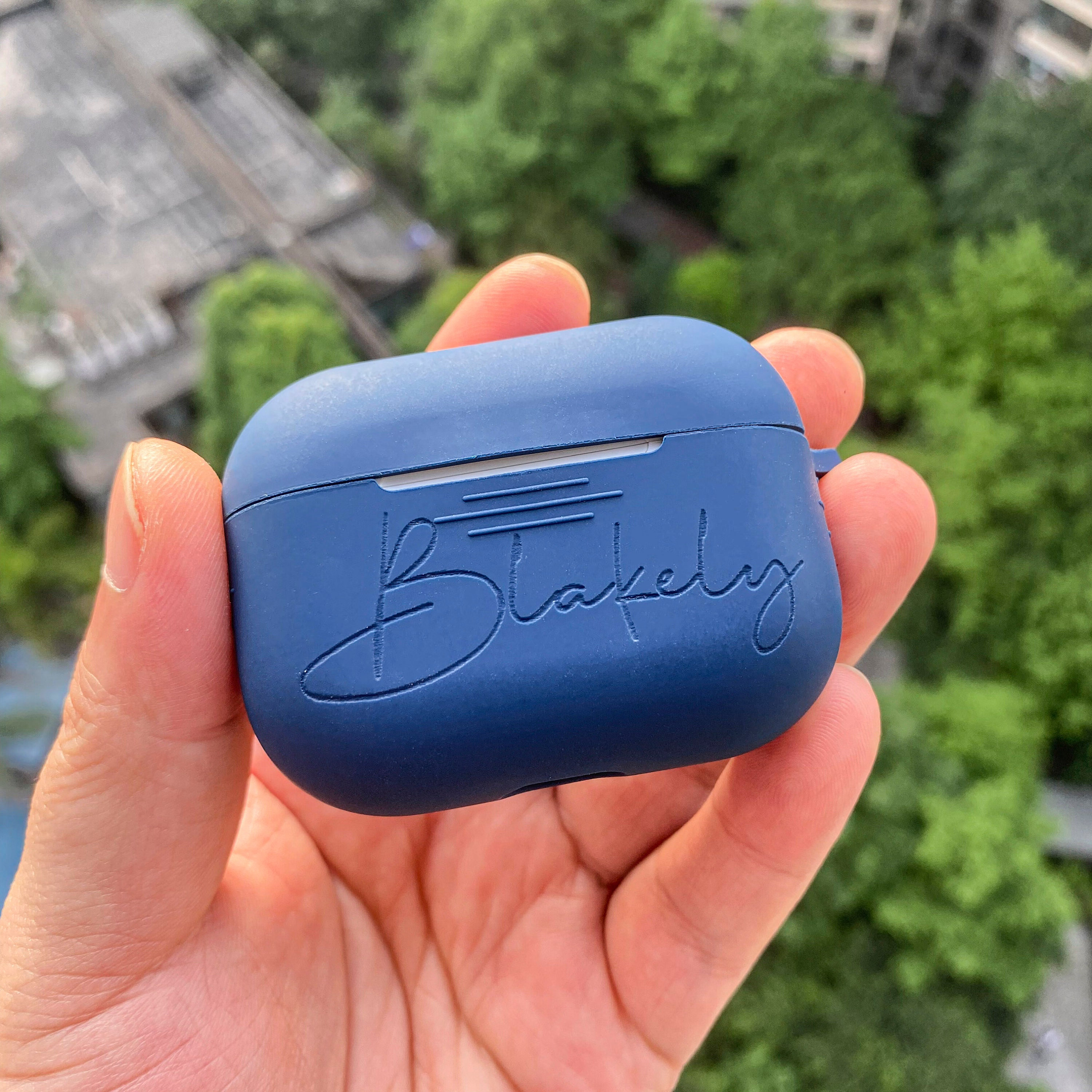 Personalized Silicone AirPod Case with Clip Keychain | OFPod08