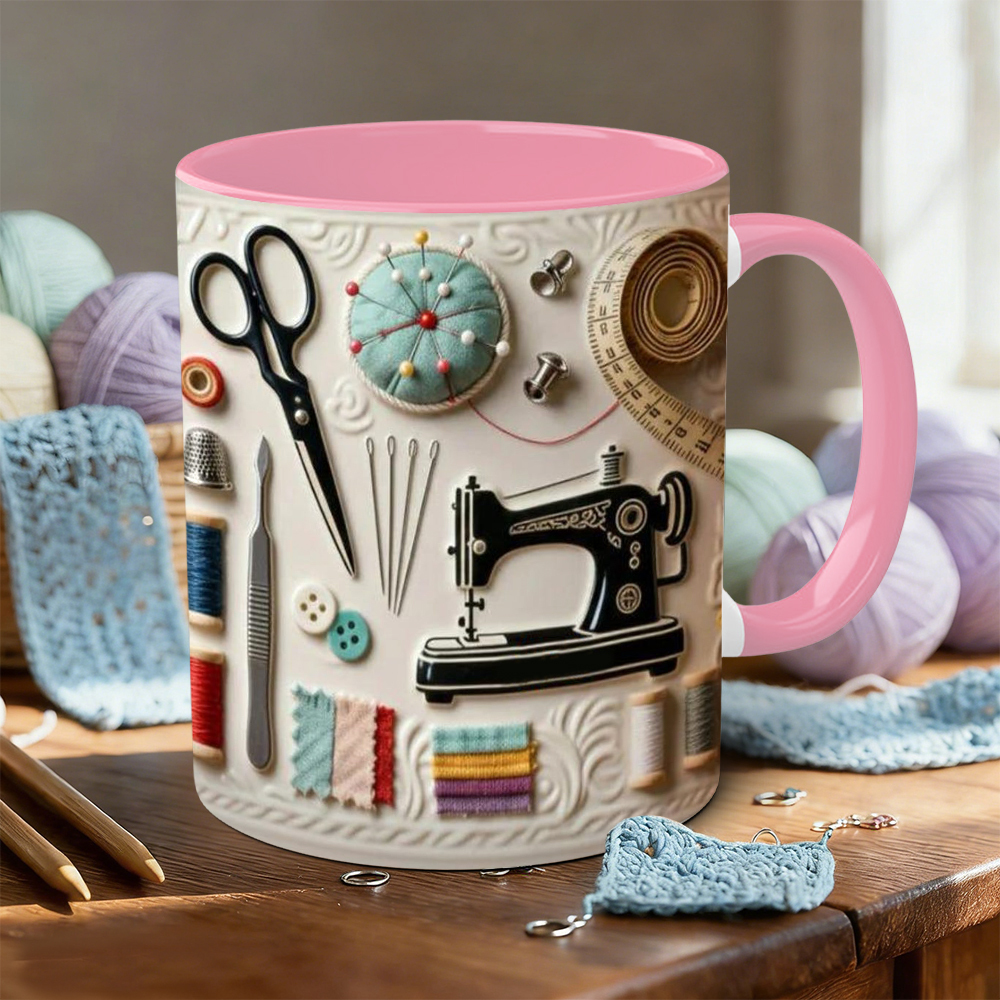 Sewing Supplies Themed Ceramic Mug | WSMug24