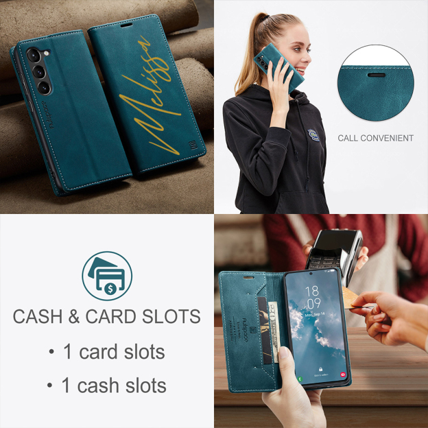 Personalised Monogram Card Holder Magnetic Wallet Phone Case | OFCase119