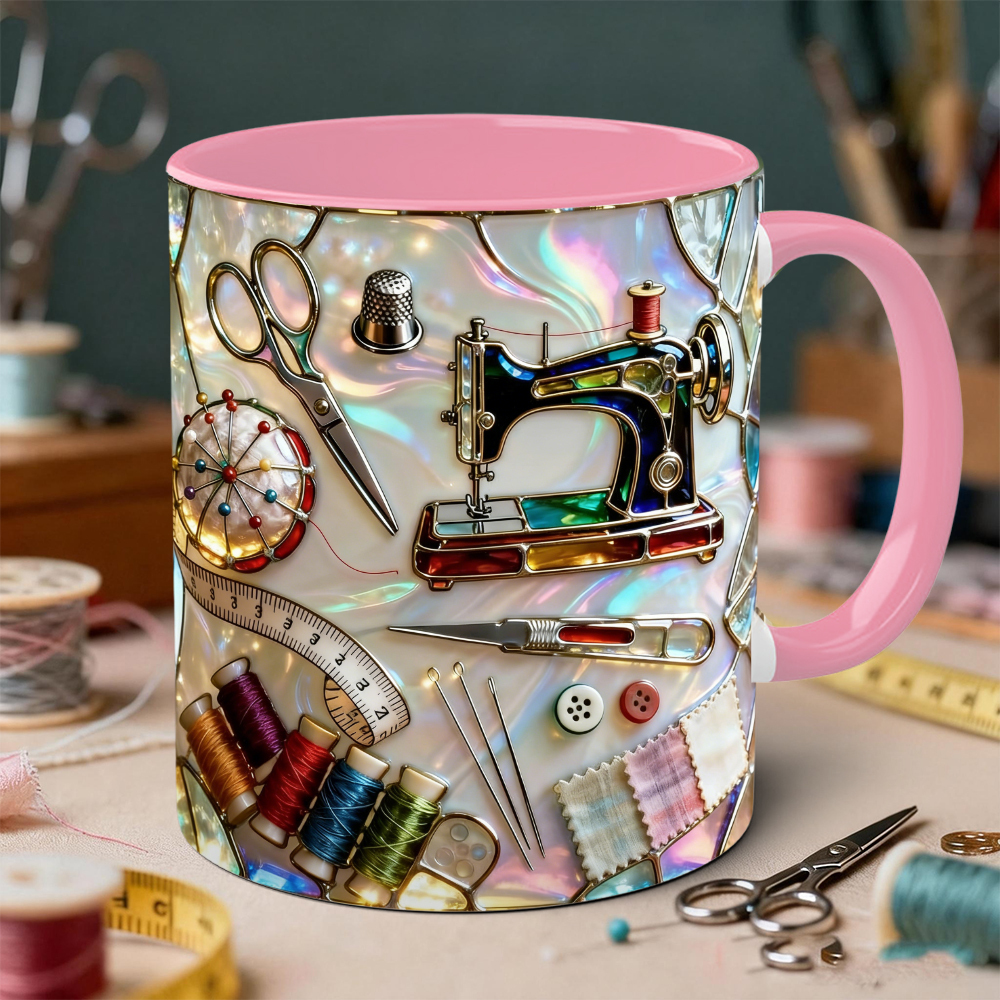 Sewing-Themed Ceramic Mug | WSMug48