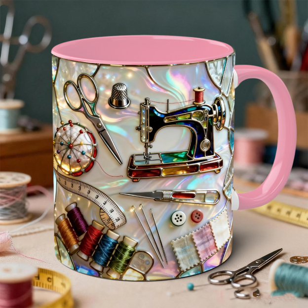 Sewing-Themed Ceramic Mug | WSMug48