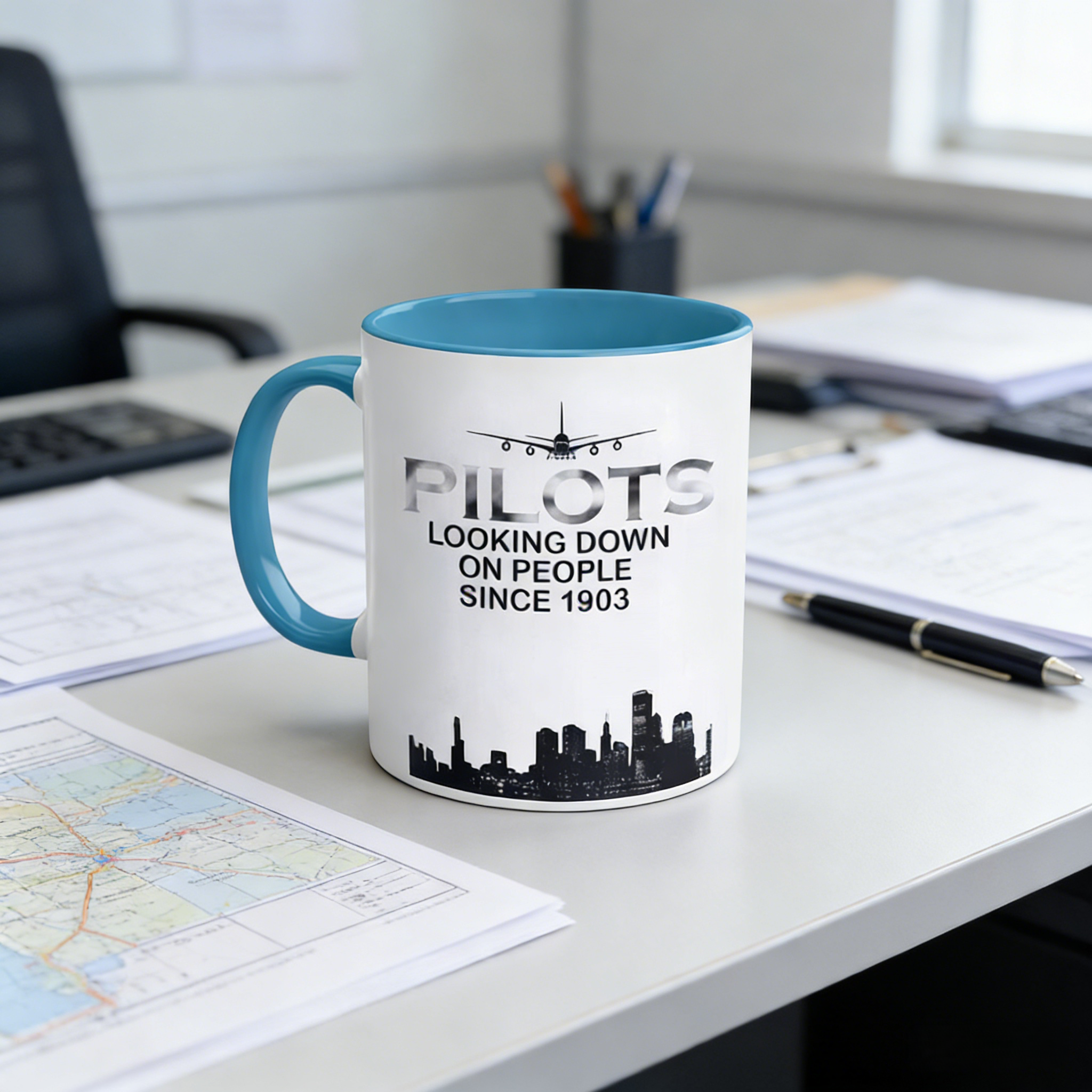 Aviation-Themed Pilot Ceramic Mug | WSMug36