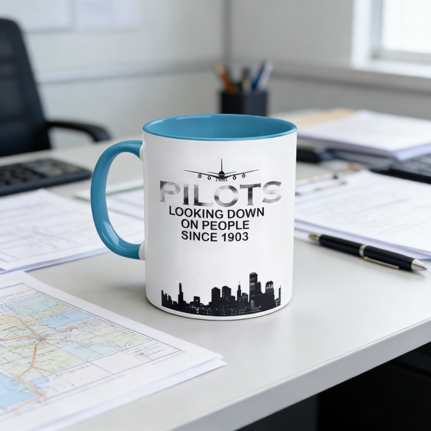 Aviation-Themed Pilot Ceramic Mug | WSMug36