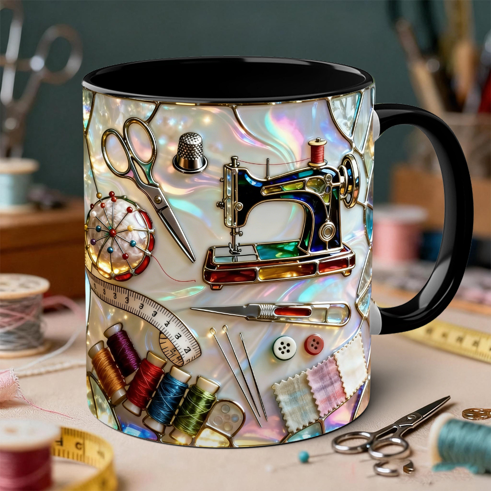 Sewing-Themed Ceramic Mug | WSMug48