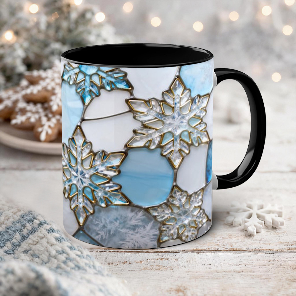 Imitation Stained Glass Snowflake Mug | WSMug50
