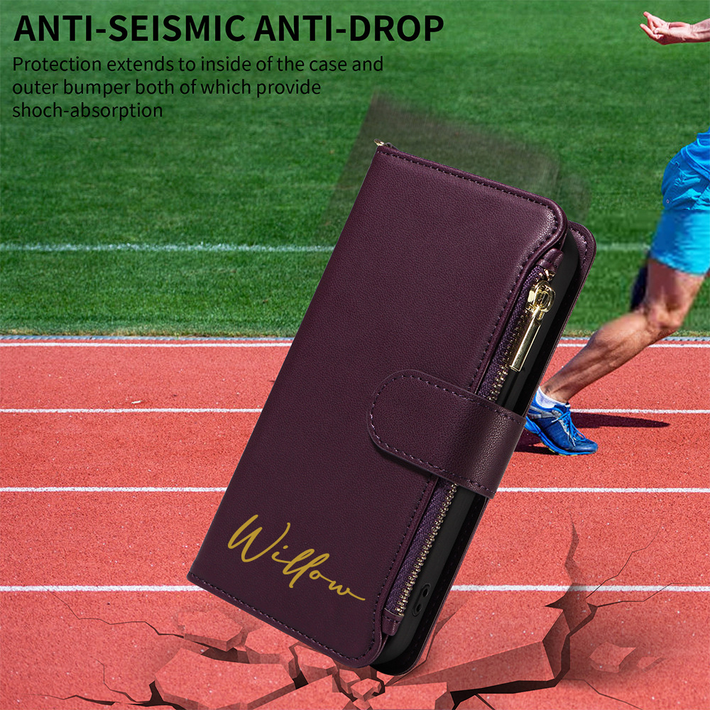 Personalised Magnetic Card Holder Wallet Phone Case | OFCase120