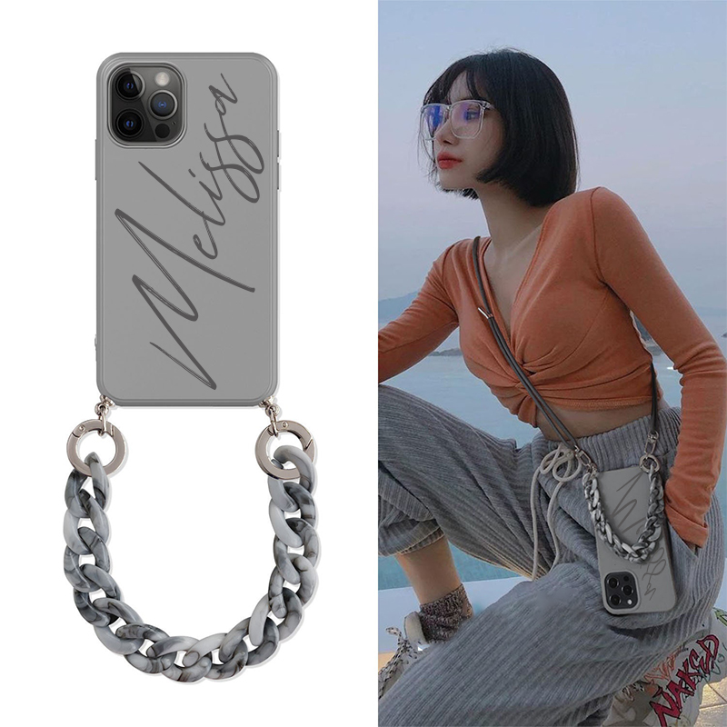 Personalized Protective-Crossbody Bracelet Lanyard Phone Case with Chain | OFCase045