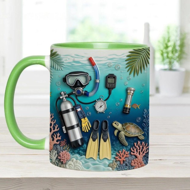 Diving-Themed Ceramic Mug | WSMug55