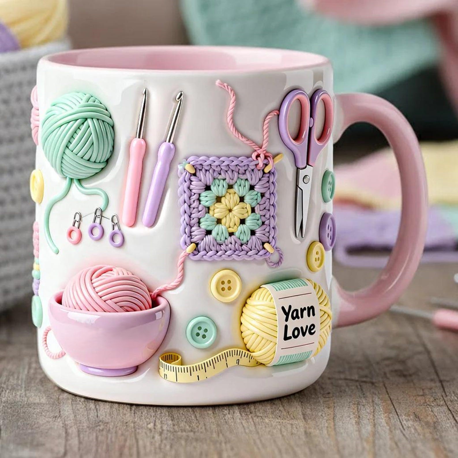 Sewing Supplies Themed Ceramic Mug | WSMug20