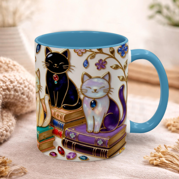 Stained Glass Style Cats Mug | WSMug13