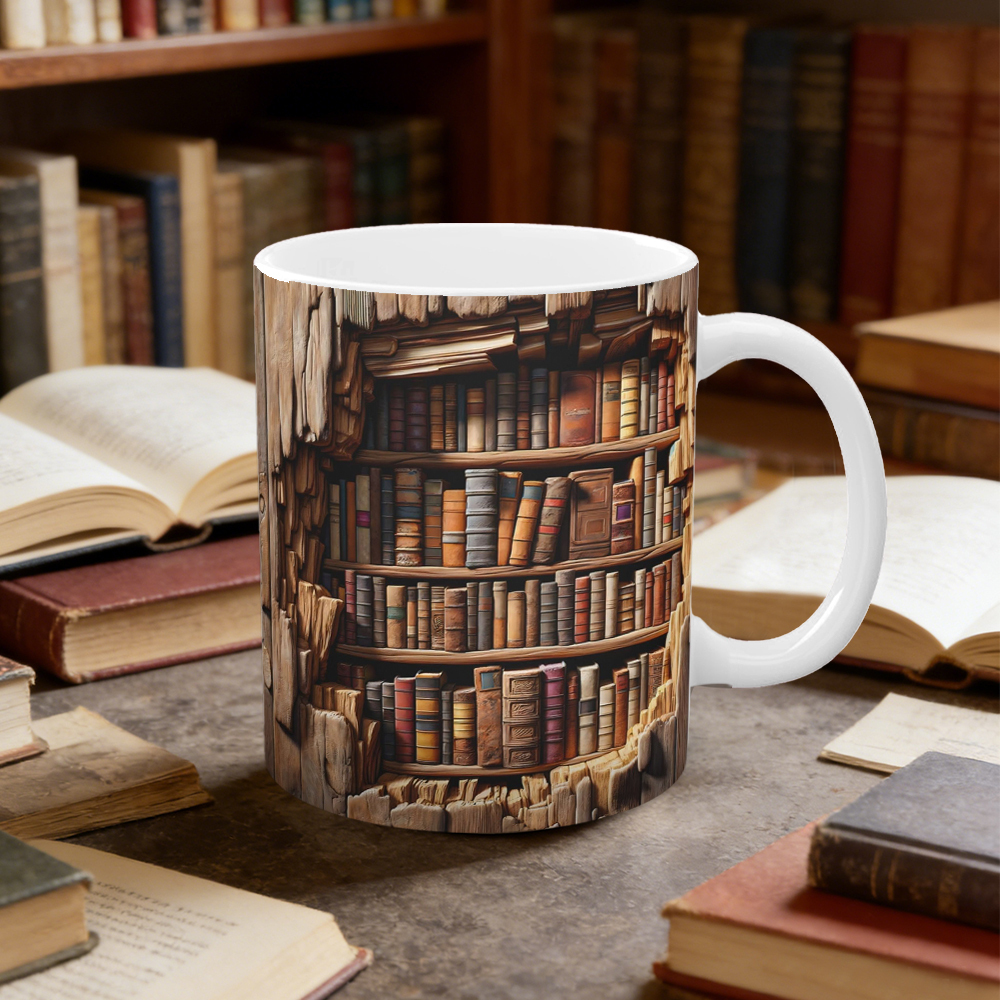 Library Bookshelf Mug | WSMug17