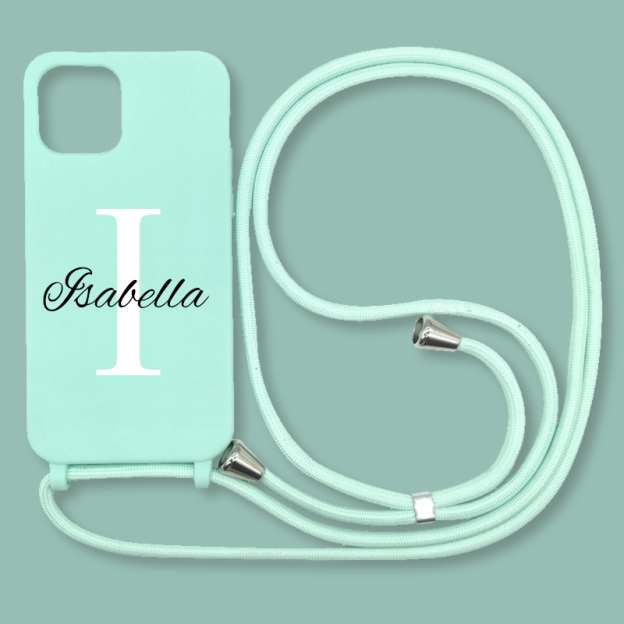 Personalised Name Crossbody Necklace Strap Phone Cover Case | OFCase036