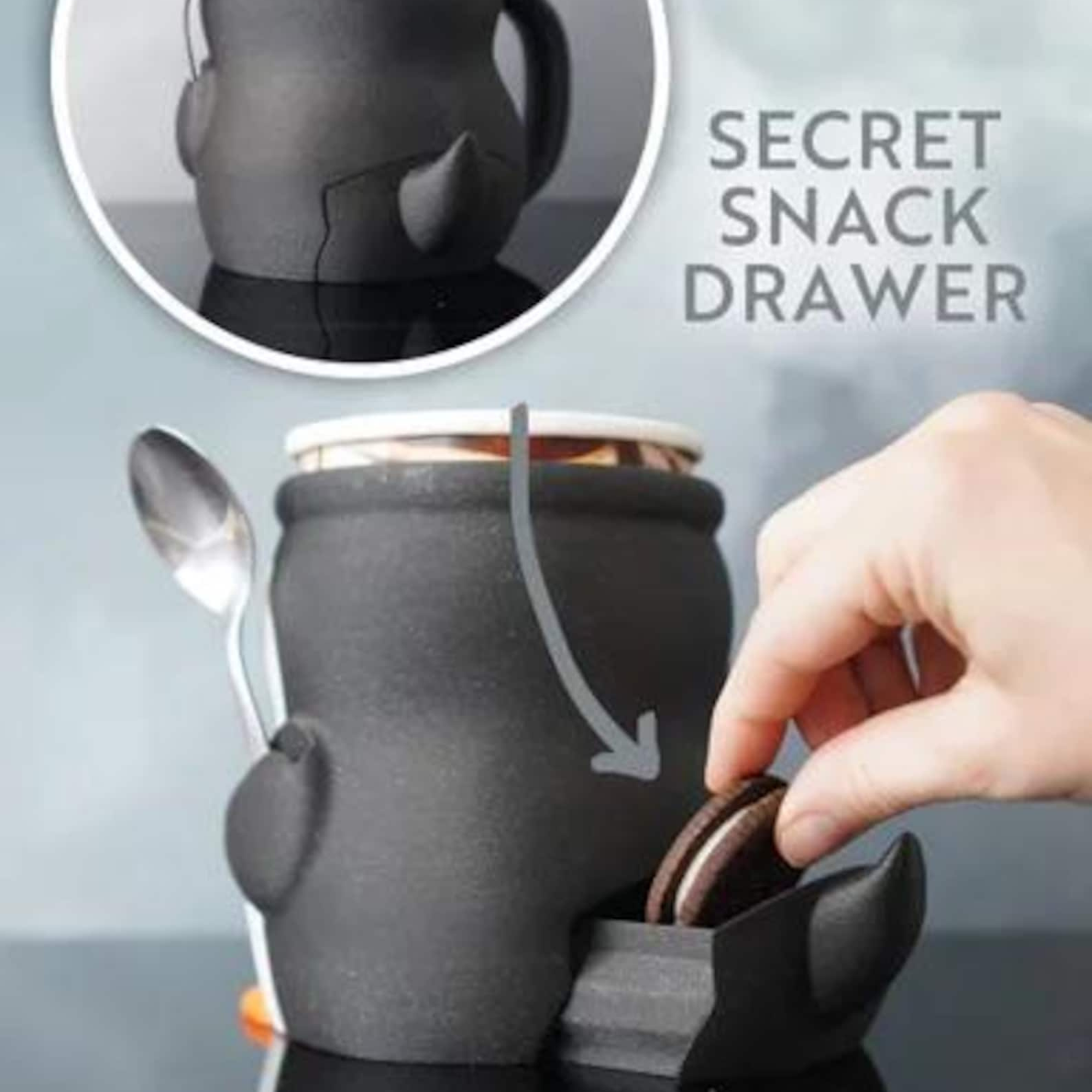 3D Printed Penguin Ice Cream Pint Holder with Spoon Slots | WSMug60