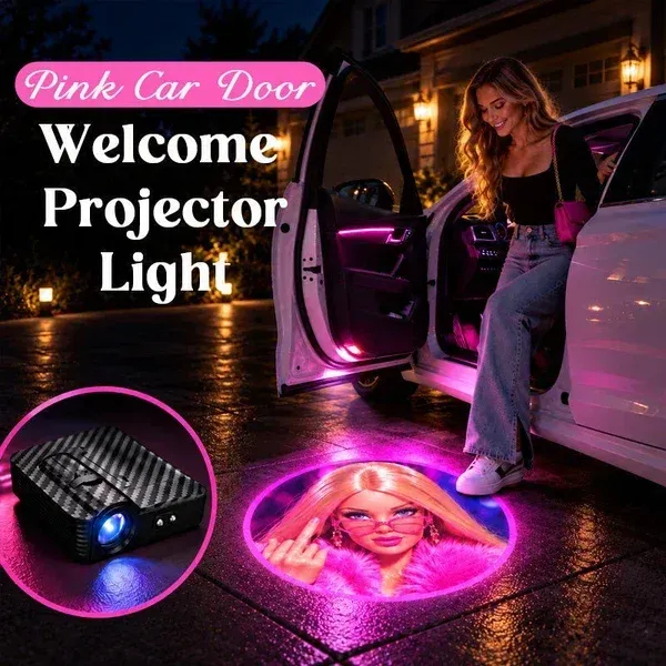 Pink Aesthetic Car Door Welcome Projector Light