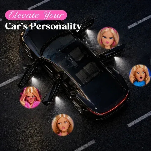 Pink Aesthetic Car Door Welcome Projector Light