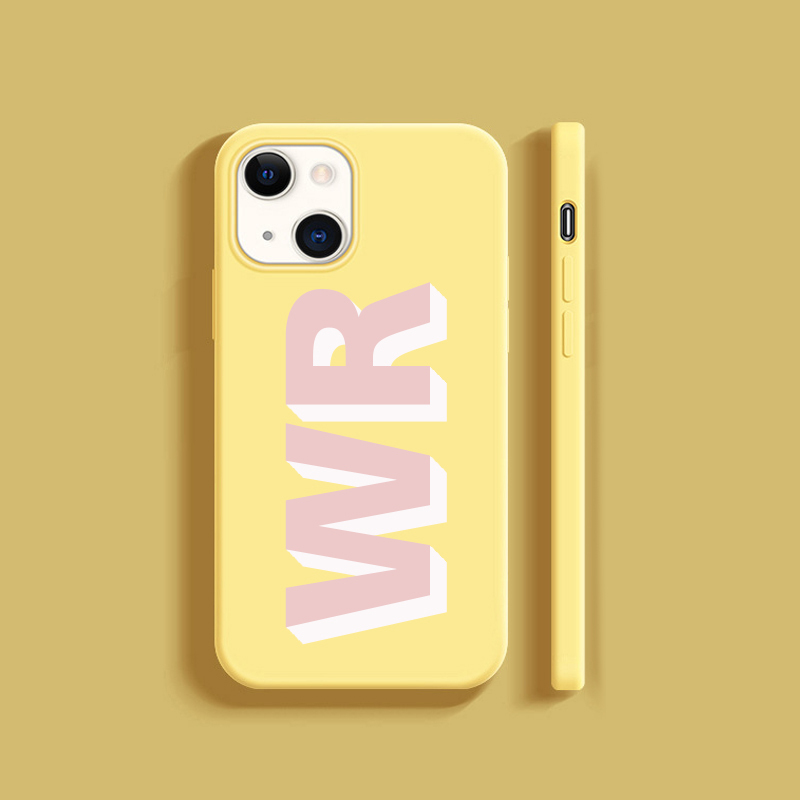 Personalised Monogram Silicone Phone Cover Case | OFCase002