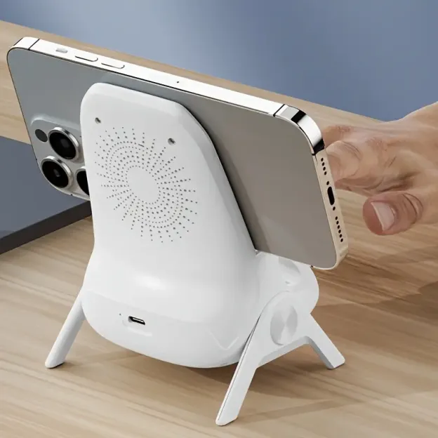 Personalized Chair Multifunctional Wireless Charger Station with Sound Amplifier & Phone Holder | OFCharger02