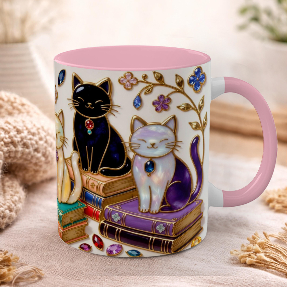 Stained Glass Style Cats Mug | WSMug13