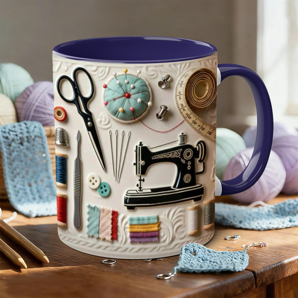 Sewing Supplies Themed Ceramic Mug | WSMug24