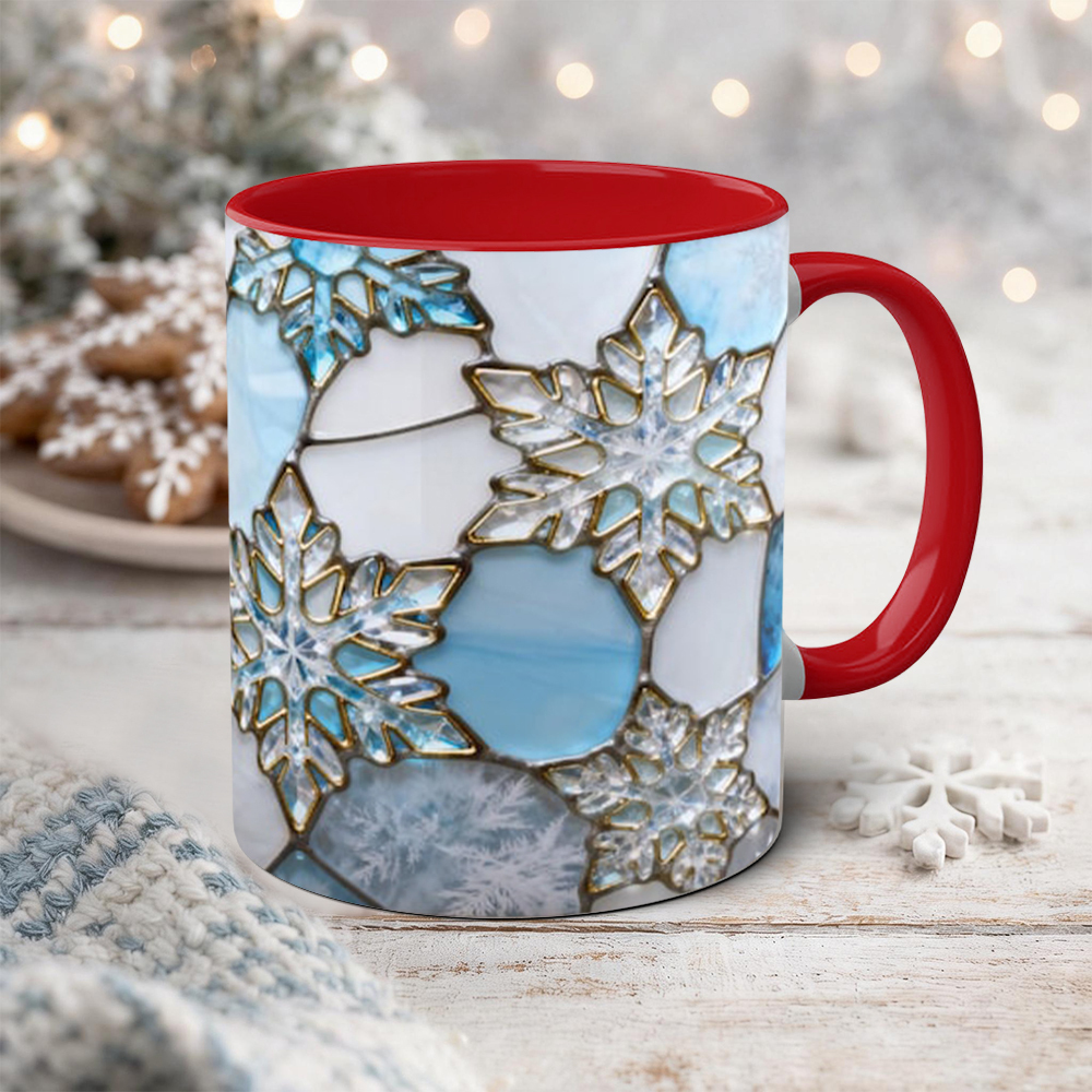 Imitation Stained Glass Snowflake Mug | WSMug50