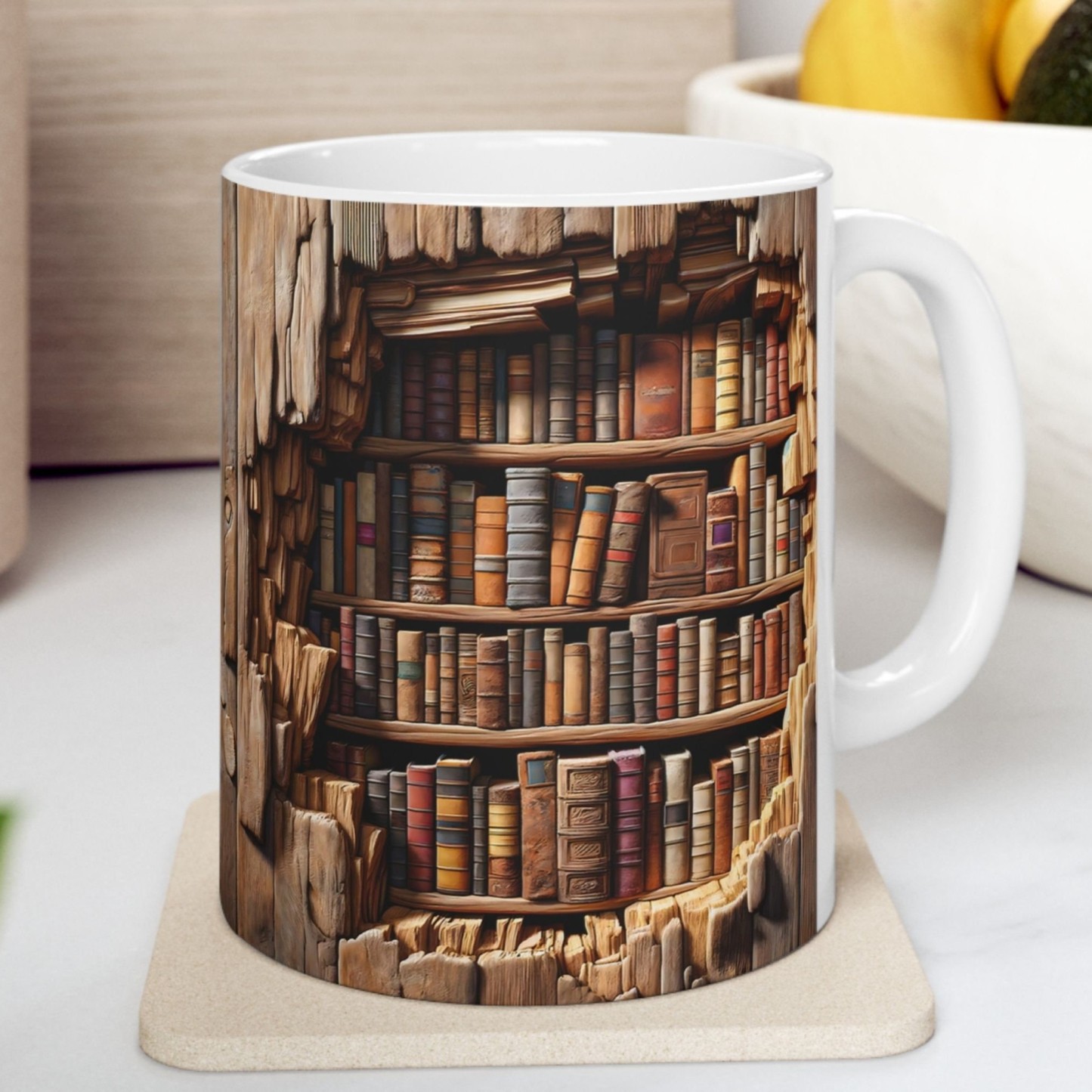 Library Bookshelf Mug | WSMug17