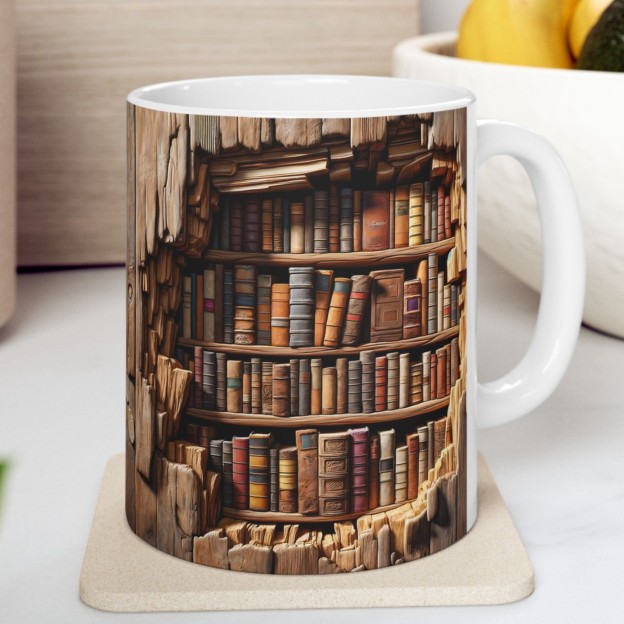 Library Bookshelf Mug | WSMug17