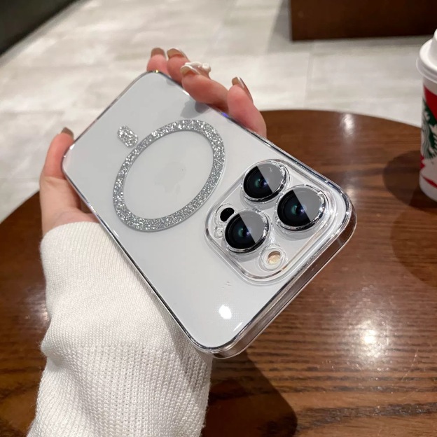 Personalised Initial Electroplated Transparent Luxury Phone Case | OFCase110