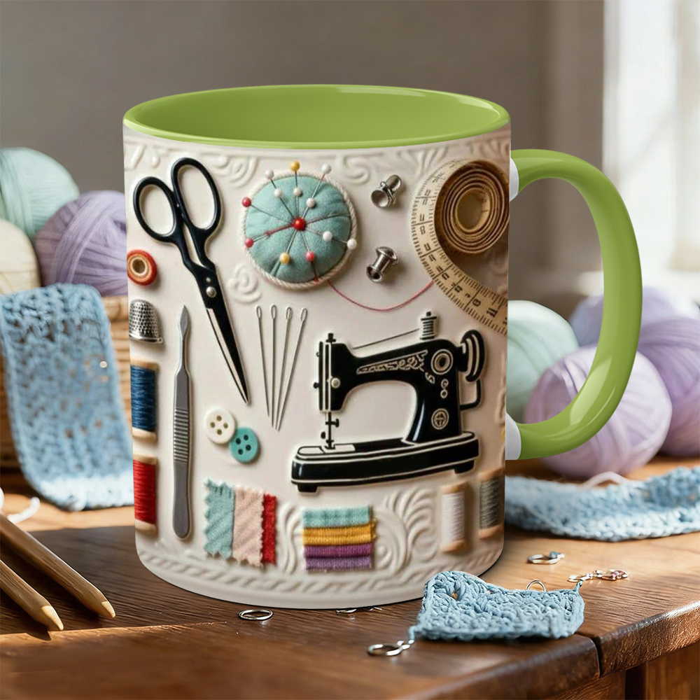 Sewing Supplies Themed Ceramic Mug | WSMug24