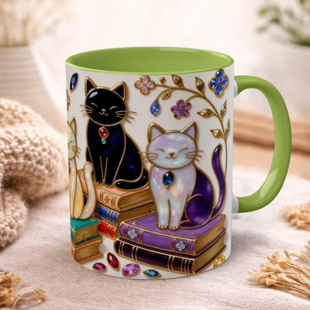 Stained Glass Style Cats Mug | WSMug13