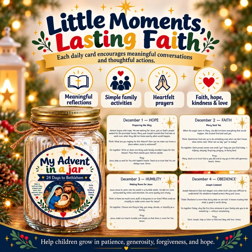 Examples of Christian Advent cards and daily reflections