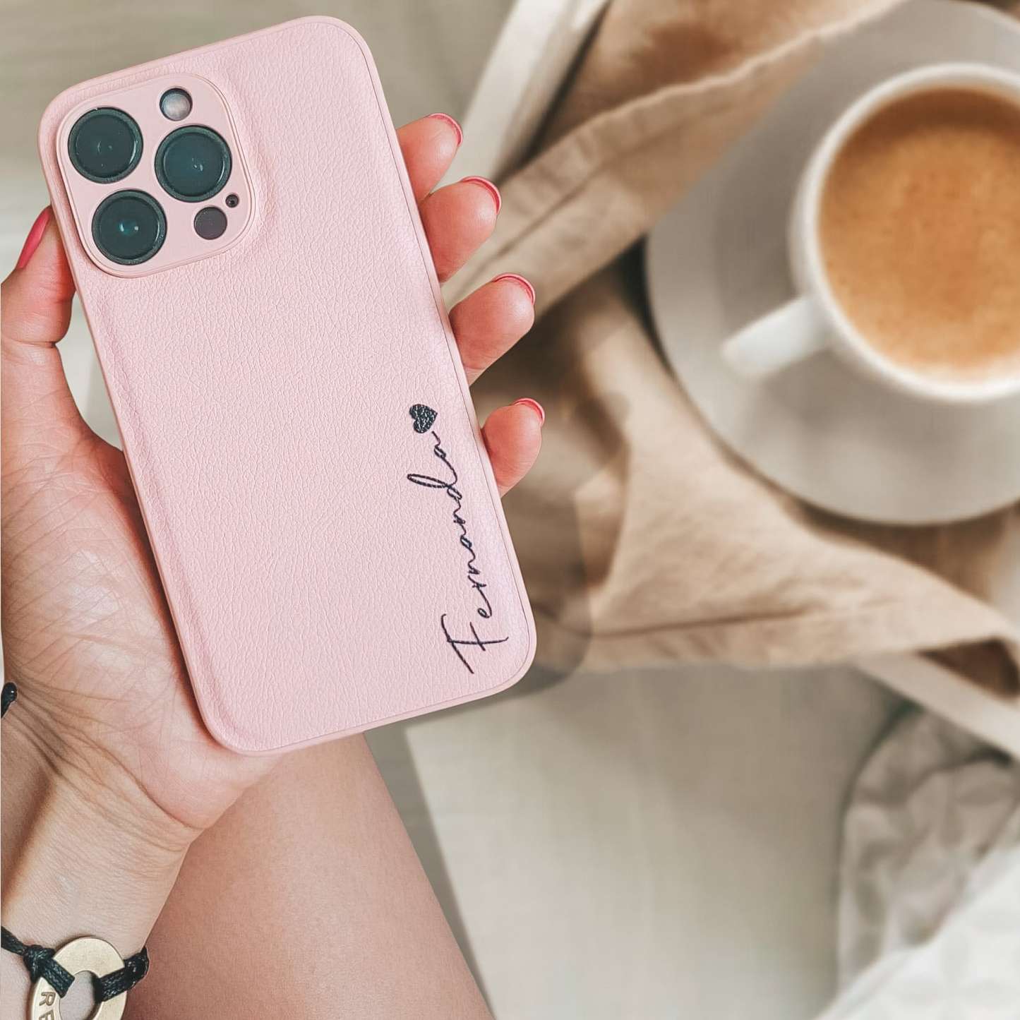 Personalised Vegan Leather Phone Cover Case | OFCase051