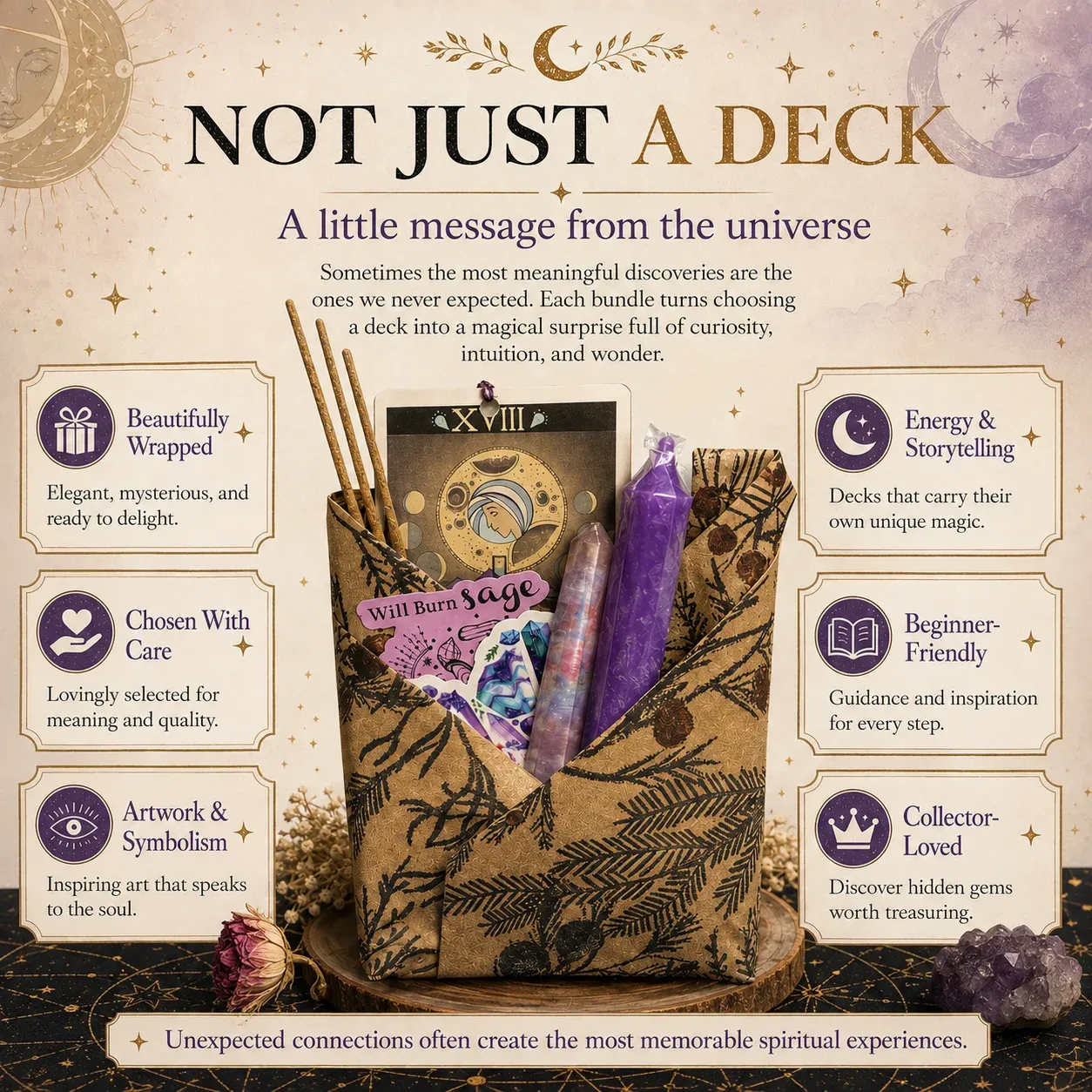Mystical tarot bundle and special details