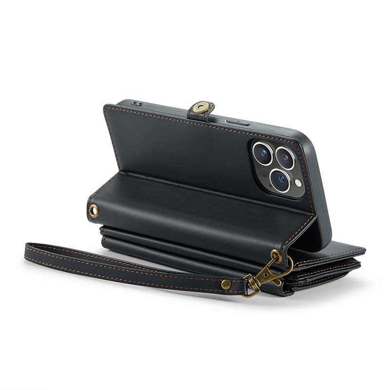 Personalised Monogram Card Holder Zipper Wallet Crossbody Phone Case | OFCase114