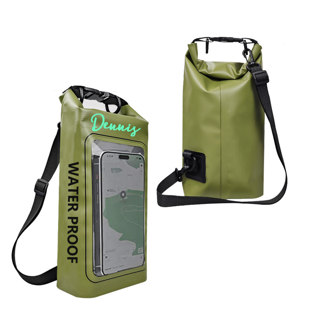 Personalized 2L Waterproof Phone Bag Backpack with Integrated Clear Phone Pouch | OFBag07