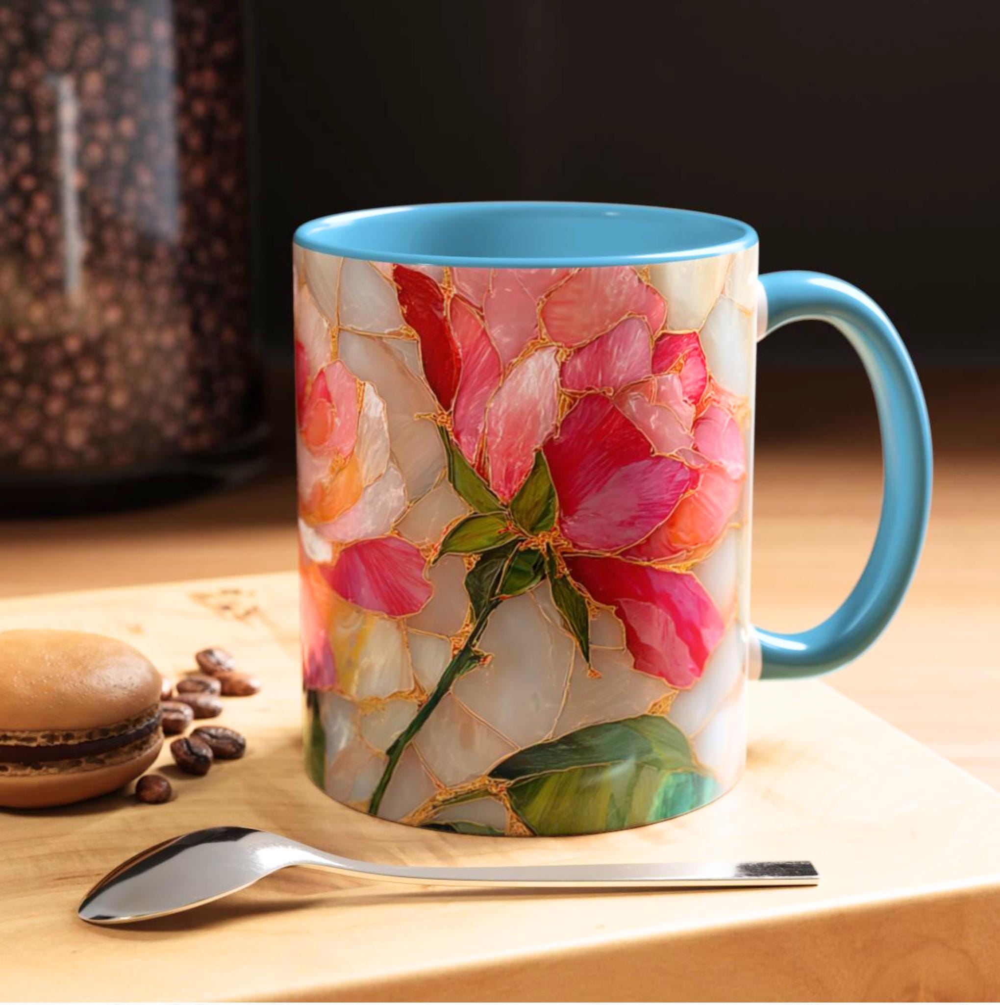 Imitation Stained Glass Flower Mug | WSMug43