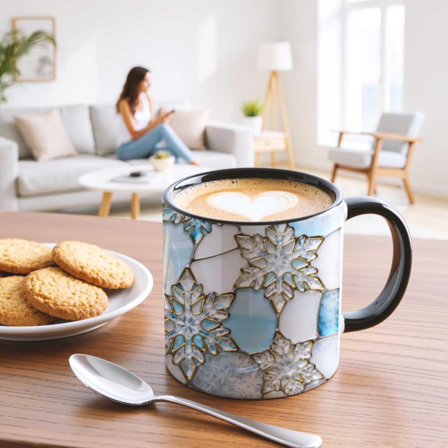 Imitation Stained Glass Snowflake Mug | WSMug50