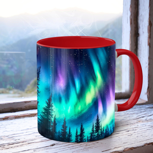 Aurora-Themed Ceramic Mug | WSMug52