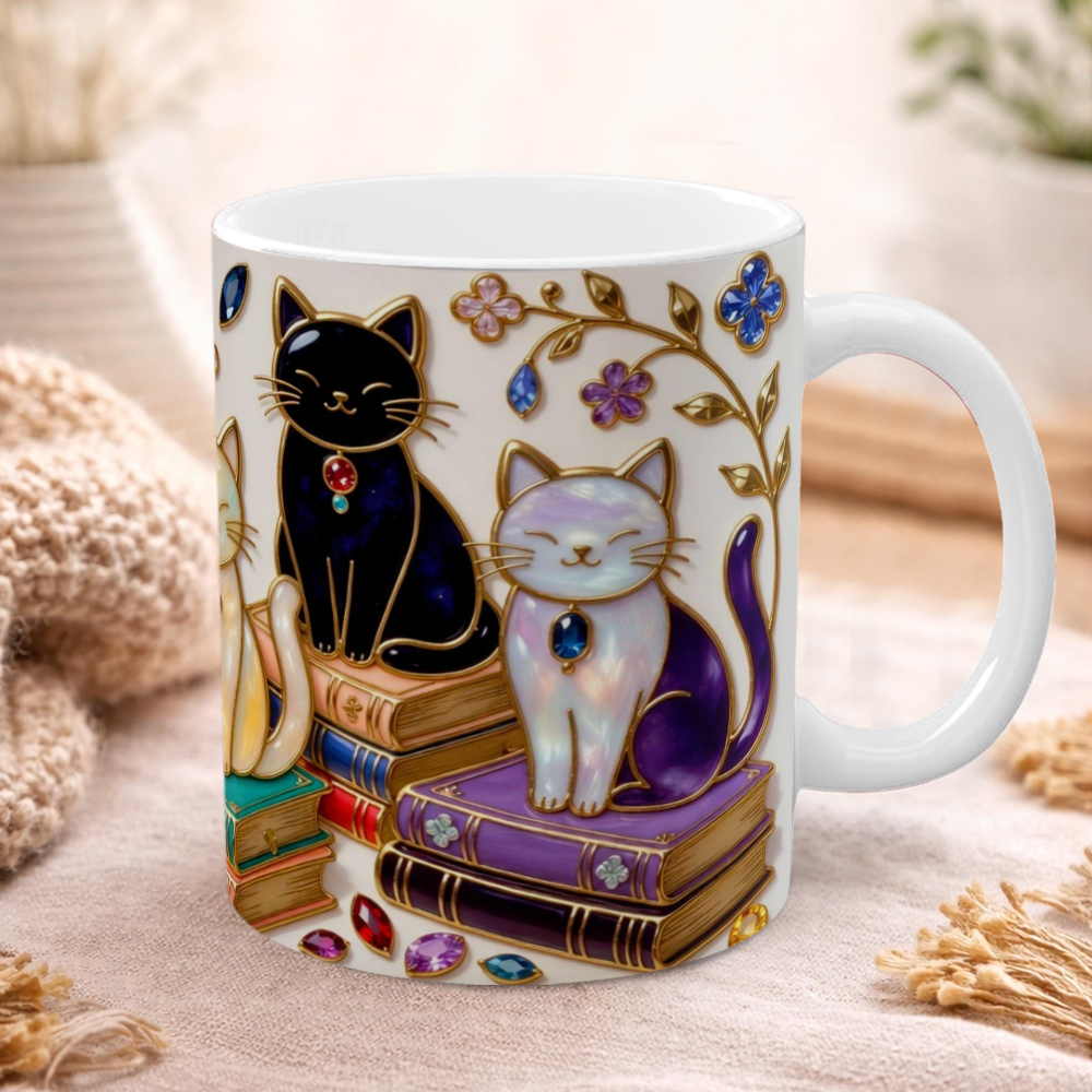 Stained Glass Style Cats Mug | WSMug13