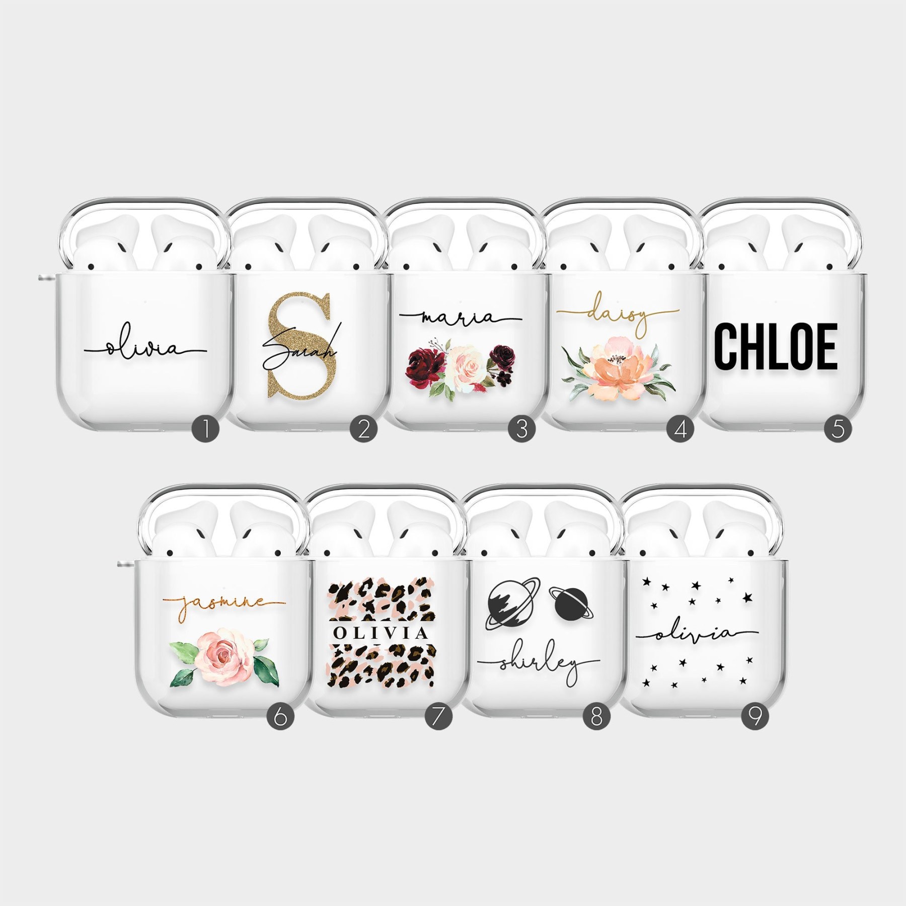 Personalised AirPod Case with Clip Keychain | OFPod01