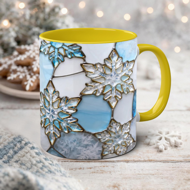 Imitation Stained Glass Snowflake Mug | WSMug50