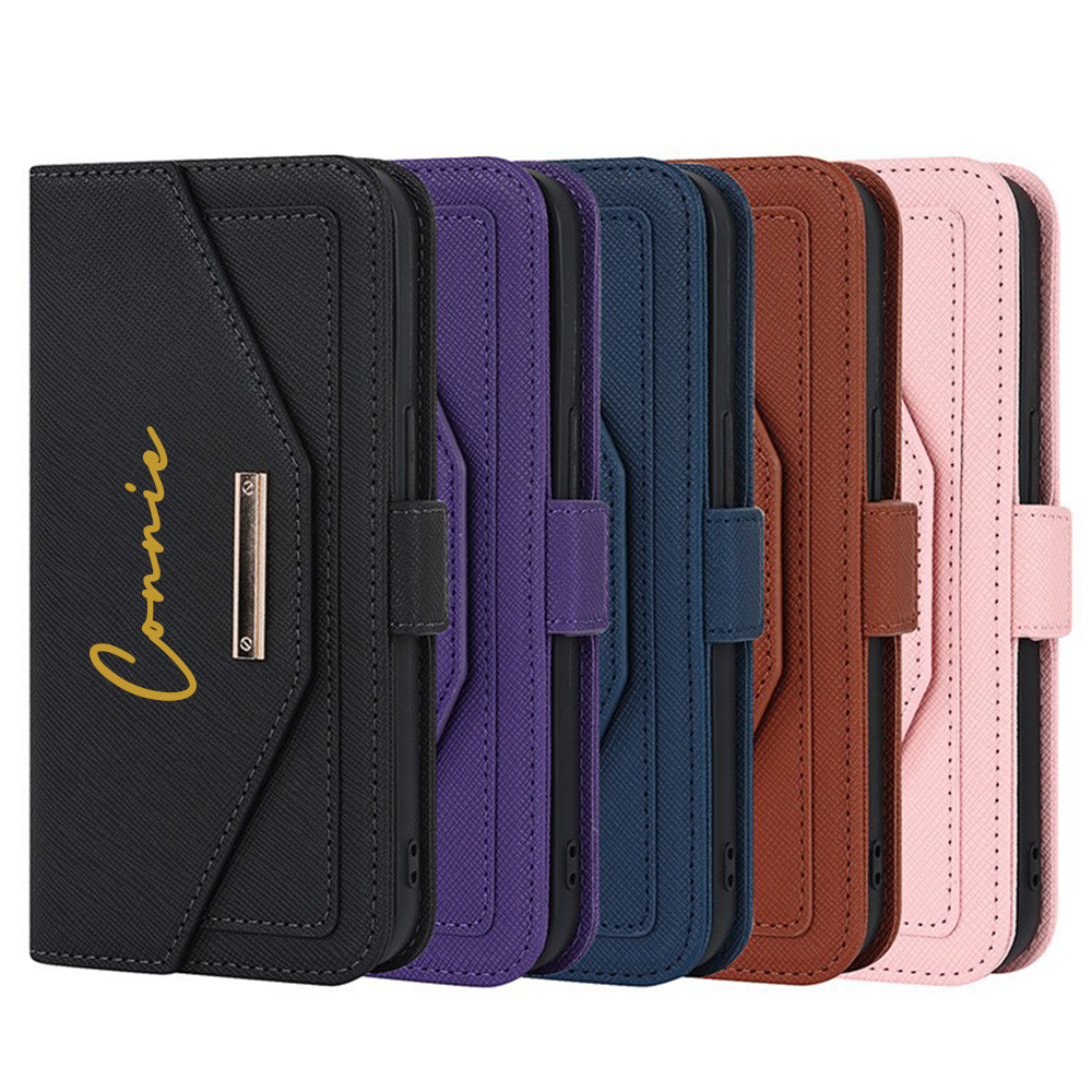 Personalised Monogram Card Holder Wallet Crossbody Phone Case for iPhone & Samsung & Google Pixel | OFCase156