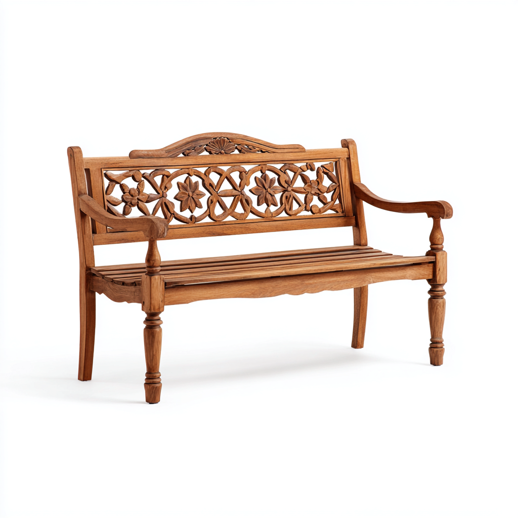 Panca da giardino - legno - 150x60x96 cm - legno naturale - stile classico-Comfyilo