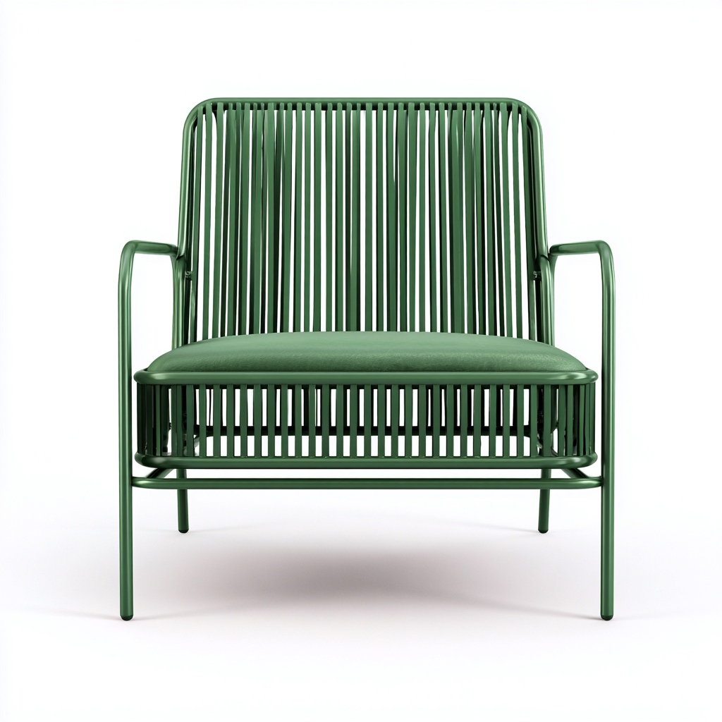 Poltrona da giardino-metallo-corda-70x68x85 cm-verde-design moderno-Comfyilo