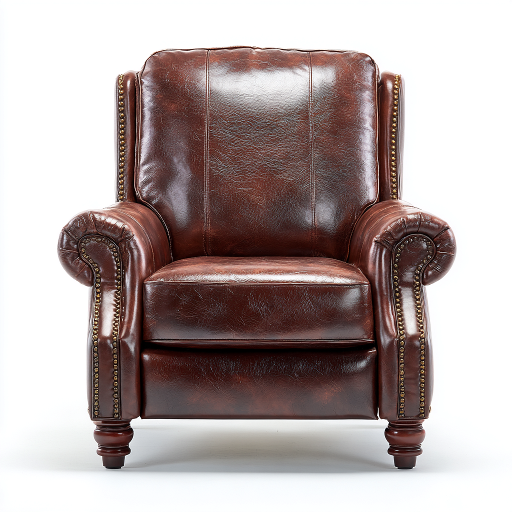 Poltrona reclinabile - pelle - 101x93x106 cm - marrone - stile classico-Comfyilo