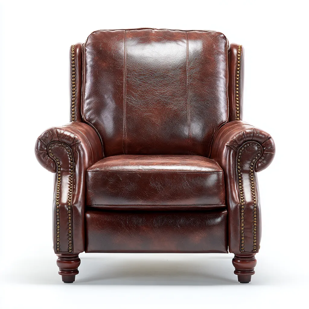 Poltrona reclinabile - pelle - 101x93x106 cm - marrone - stile classico-Comfyilo