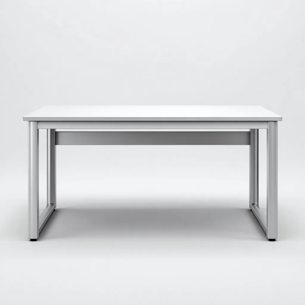 Scrivania-legno-metallo-162x78x74 cm-bianco-moderno-Comfyilo