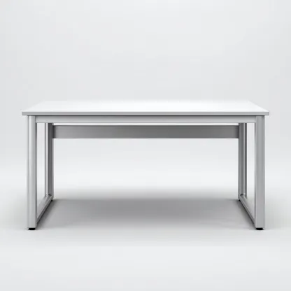 Scrivania-legno-metallo-162x78x74 cm-bianco-moderno-Comfyilo